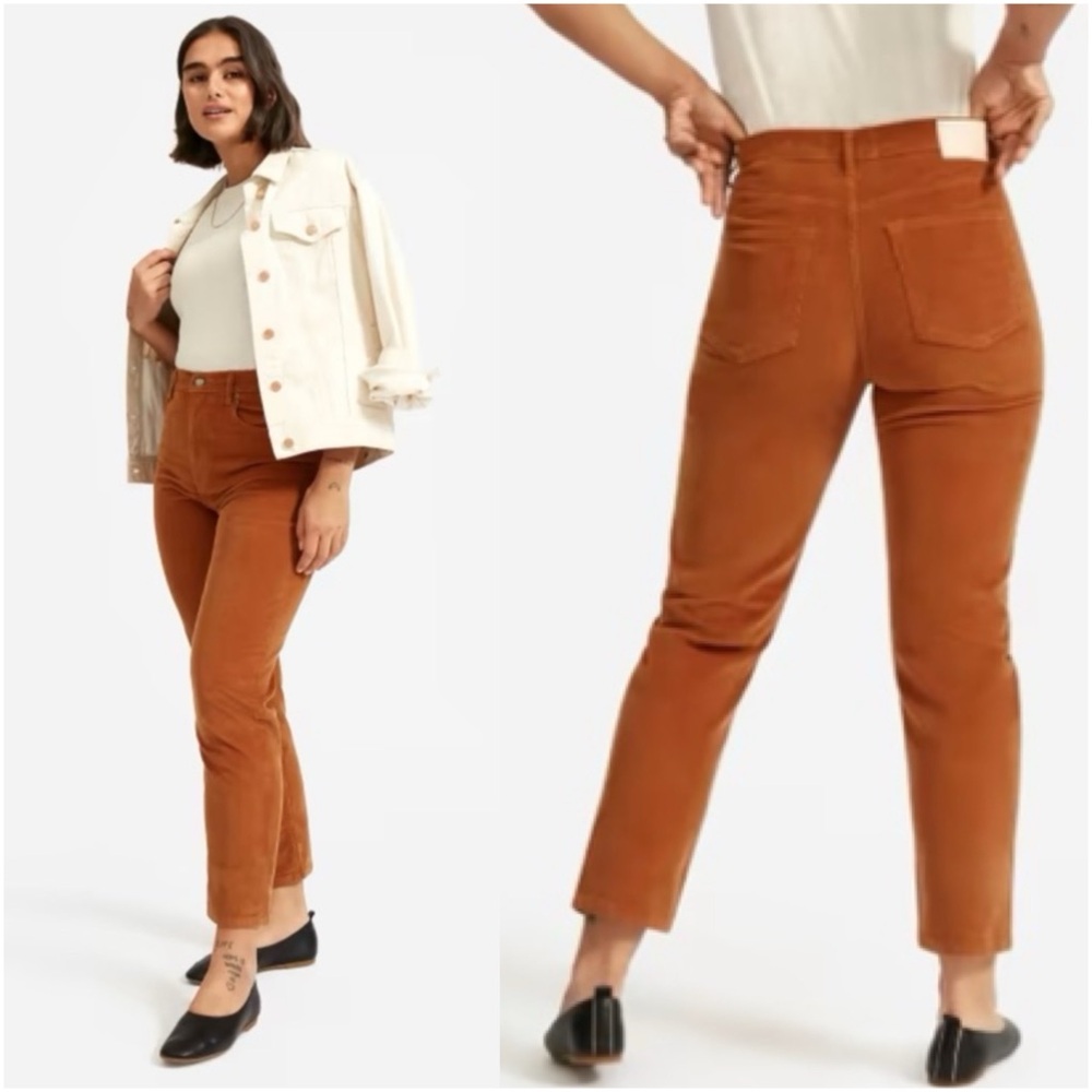 EVERLANE Baby Cord Cheeky Crop Straight Pants